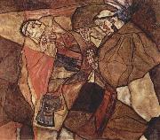 Egon Schiele The Death Struggle oil